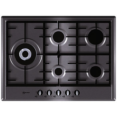 Neff T25S76N0 Gas Hob, Stainless Steel